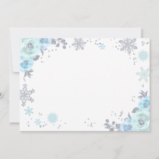 Hiver ONE derland Invitation Anniversaire Blue Sil (Dos)