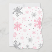 Hiver ONE derland Invitation Anniversaire Pink Sil (Dos)