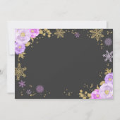 Hiver ONE derland Invitation Anniversaire Purple G (Dos)