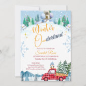 hiver one-derland invitations pour le 1er annivers (Devant)