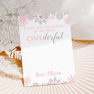 Hiver ONE derland Merci rose Silver Snowflakes