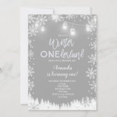 Hiver ONE derland Neige Anniversaire Invitation ne (Devant)