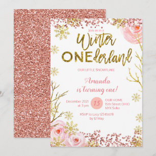 Hiver ONE derland Premier anniversaire Invitation