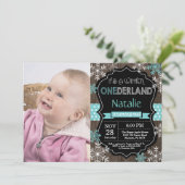 Hiver Onederland 1er Anniversaire Invitation (Debout devant)