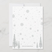Hiver Onederland 1er Anniversaire Invitation - Fil (Dos)