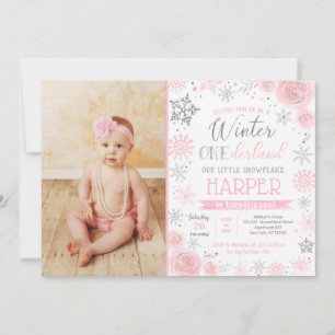 Hiver ONEderland 1er anniversaire Invitations phot