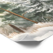 Hiver Onederland Affiche de bienvenue d'anniversai (Coin)