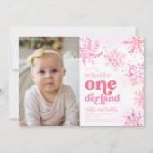 Hiver Onederland Anniversaire Invitation (Devant)