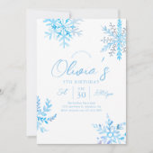 Hiver Onederland Anniversaire Invitation (Devant)