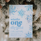 Hiver Onederland Anniversaire Invitation