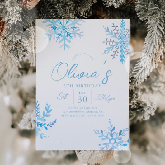 Hiver Onederland Anniversaire Invitation