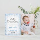 Hiver Onederland Anniversaire Invitations Nuage Ph (Debout devant)