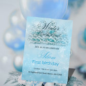 Hiver Onederland First Birthday Invitation