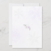 Hiver ONEderland Flocon Violet 1ère Invitation (Dos)