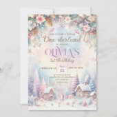 Hiver Onederland Invitation Sweets House (Devant)