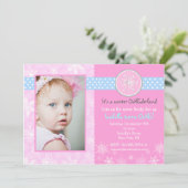 hiver Onederland Invitations d'anniversaire (Debout devant)