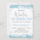 hiver Onederland Noël Anniversaire Invitation (Devant)