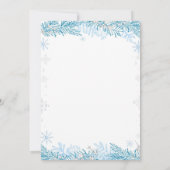 hiver Onederland Noël Anniversaire Invitation (Dos)