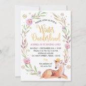 hiver Onederland Noël Anniversaire Invitation (Devant)