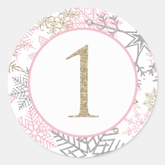 Hiver ONEderland Snowflake un autocollant (Devant)