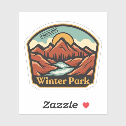 Hiver Park, Colorado Sticker (Feuille)
