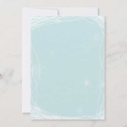 Hiver Patinage sur glace Fête Invitation (Dos)