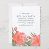 Hiver Peony Fête Invitation (Devant)