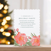 Hiver Peony Fête Invitation