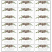 Hiver Pine Cone Mariage Étiquettes de adresse invi (Devant)