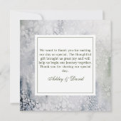 Hiver Pins Rustiques Carte de remerciements lanter (Dos)