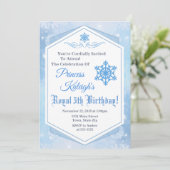 Hiver Princesse Anniversaire Invitation Reine des  (Debout devant)
