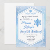 Hiver Princesse Anniversaire Invitation Reine des  (Devant / Derrière)