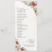 Hiver Programme de mariage Pinecone rouge verdure (Dos)