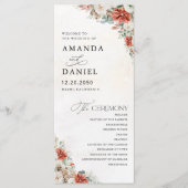 Hiver Programme de mariage Pinecone rouge verdure (Devant)