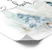 Hiver Réchauffez-vous au café-bar Poster (Coin)