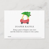 Hiver Red Voiture Déchets Raffin carte d'insertion (Devant)