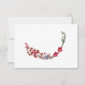 hiver rouge baies photo joyeux carte de noël (Dos)