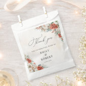 Hiver Rouge verdure Pinecone Mariage Favor Sacs (Coupé)