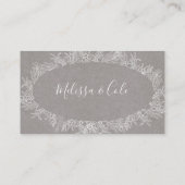 Hiver rustique | Carte Mariage Gray Flat (Dos)