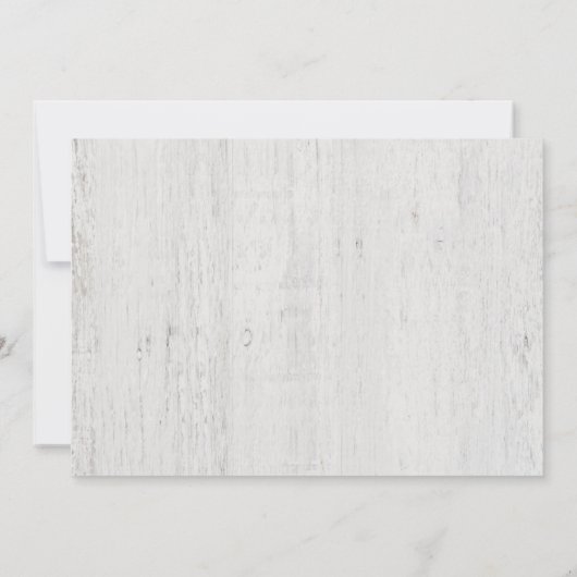 Hiver rustique du faire-part de mariage | (Dos)