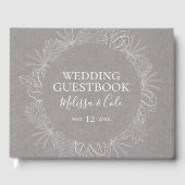 Hiver rustique | Livre d'invité Mariage gris (Recto)