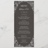 Hiver rustique | Menu Dîner Mariage au charbon (Devant)