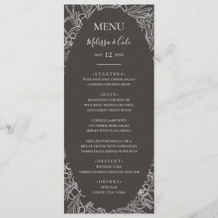 Hiver rustique   Menu Dîner Mariage au charbon