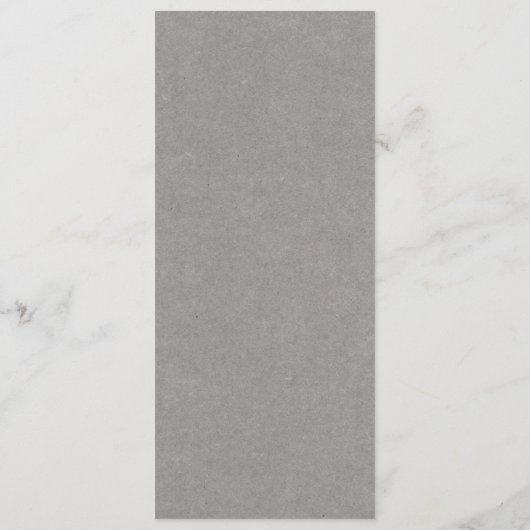 Hiver rustique | Menu Dîner Mariage gris (Dos)