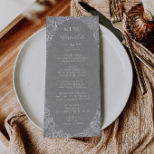 Hiver rustique | Menu Dîner Mariage gris