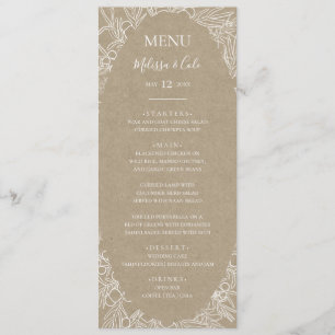 Hiver rustique   Menu Dîner Mariage Kraft
