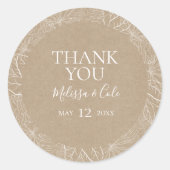 Hiver rustique | Sticker Merci Kraft (Devant)