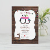 Hiver Ses Invitations Faire-part de naissance TWIN (Debout devant)