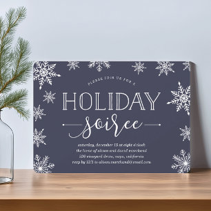 Hiver Snowfall Holiday Soiree Invitation