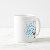Hiver Snowflake Tree Cafe Mug (Devant droit)